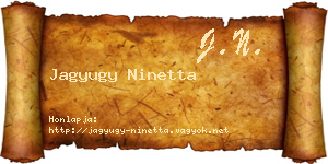 Jagyugy Ninetta névjegykártya